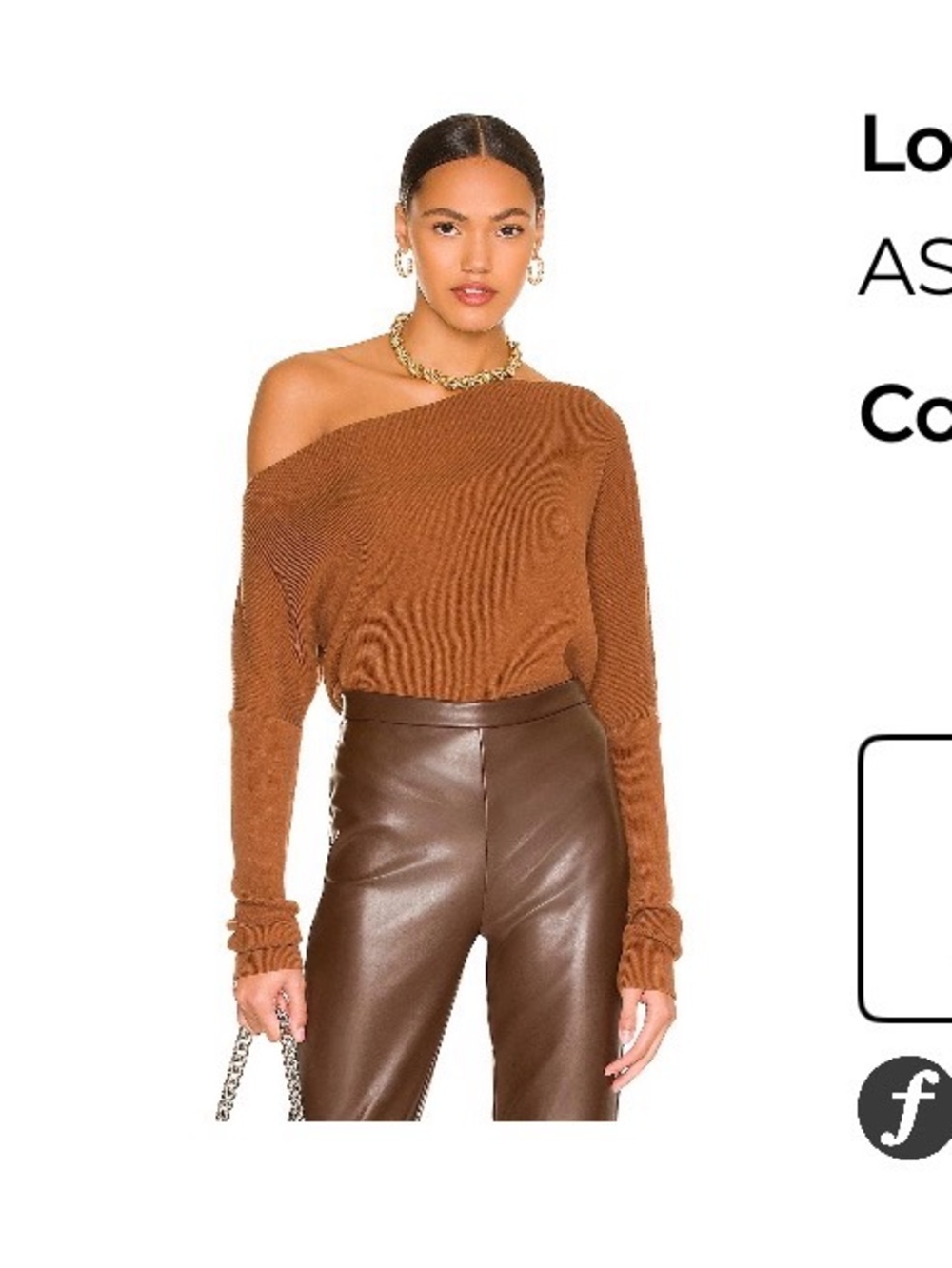 ASTR Brown Ribbed Lorne Sweater